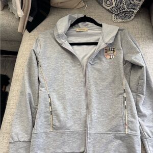 Burberry London Soft Gray Hoodie